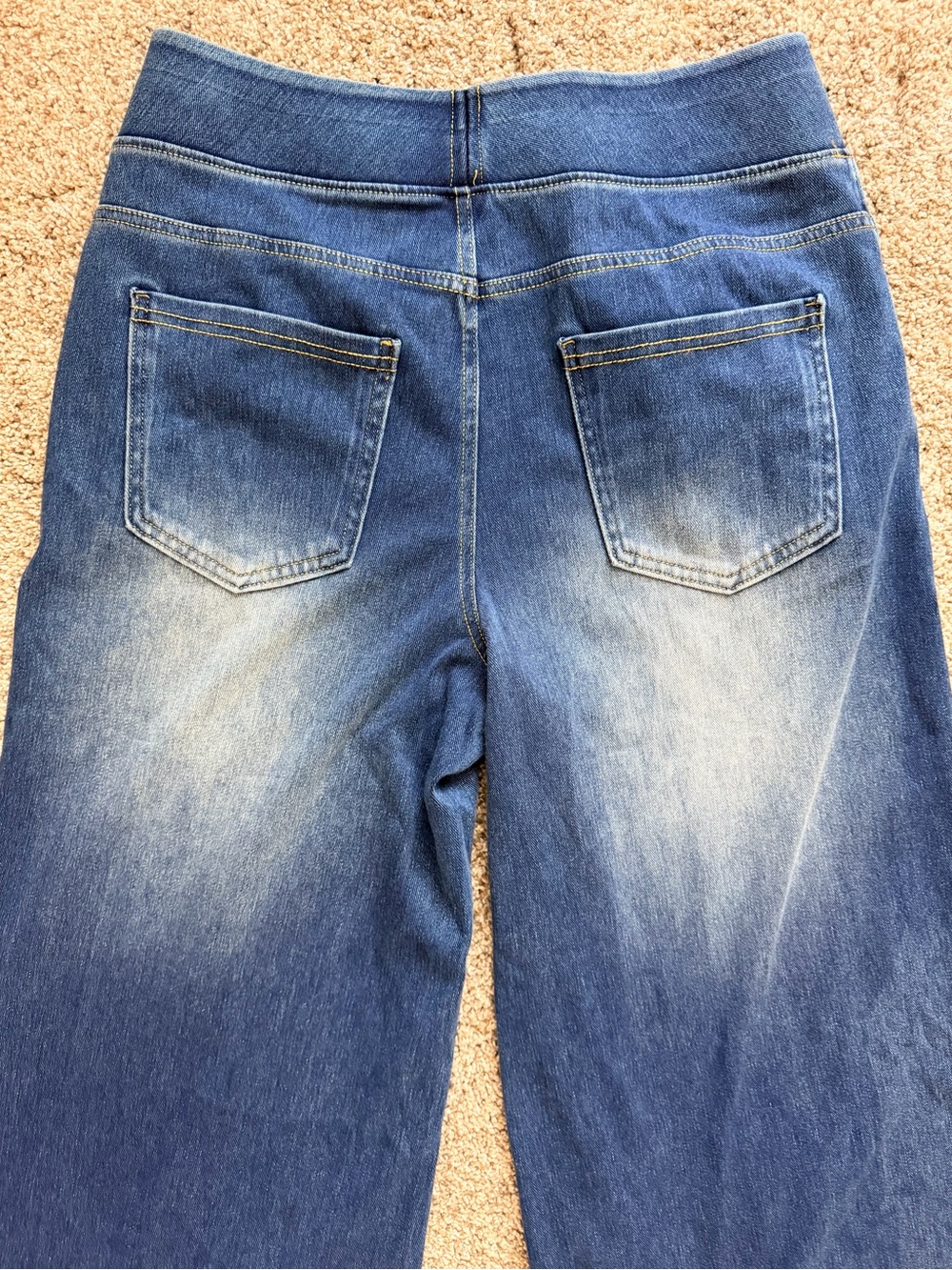 HALARA Dark Blue Wide Leg Flare Jeans M Regular - Picture 5 of 7